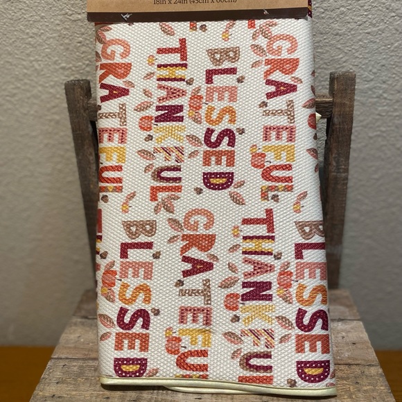 Thankful Grateful Blessed Dish Drying Mat, Fall Dish Drying Mat, Dish Drying Mat - Picture 3 of 12